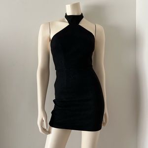 Mini Black Halter Dress